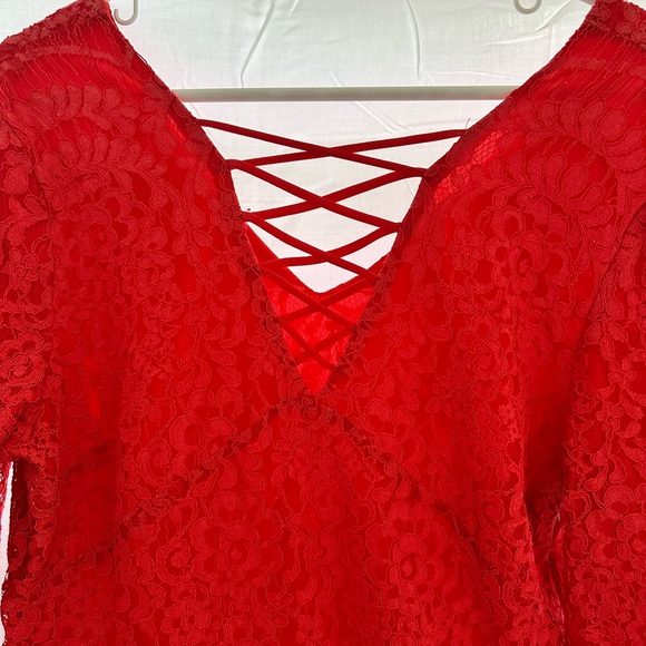 Red Cocktail Dress - Picture 3 of 3